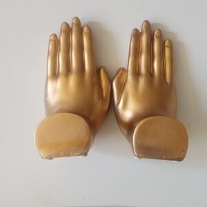Gold Hand-Shaped Bookends